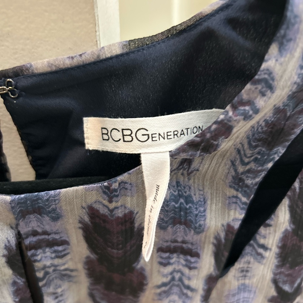 Bcbgeneration Blue And Black Patterned Romper - image 2